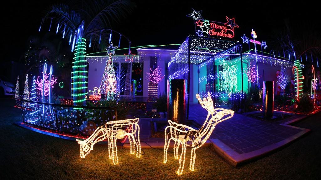 Christmas lights display